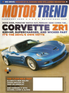 MOTOR TREND 2008 FEB - ZR1, WRX, GT-R, SMART, REVENTON, PICKUP SHOOTOUT